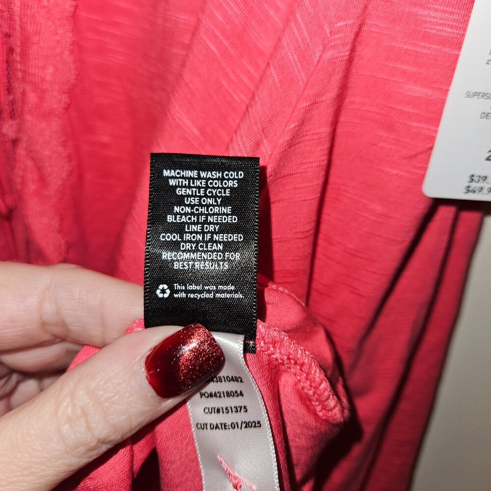 NWT Torrid Pink Fit & Flare Tank Top w Non-Working Buttons (3X) - Picture 8 of 9